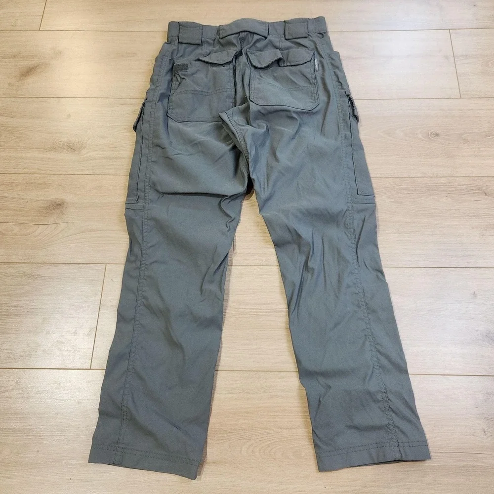 Duluth Trading Flex Dry On The Fly Pants Mens 30x30 Gray Cargo Stretch Workwear